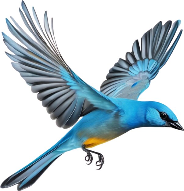 PSD uma pintura colorida de um pássaro bluegray tanager gerada por ia