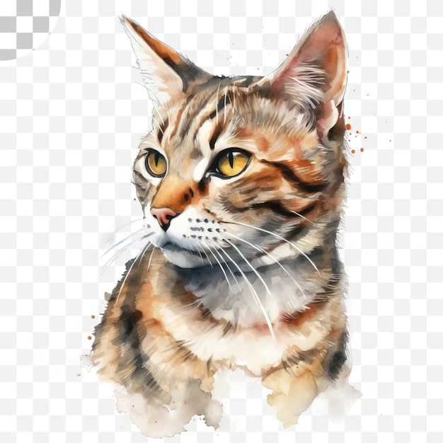 Uma pintura de gato de um gato com tinta laranja e vermelha na parte inferior