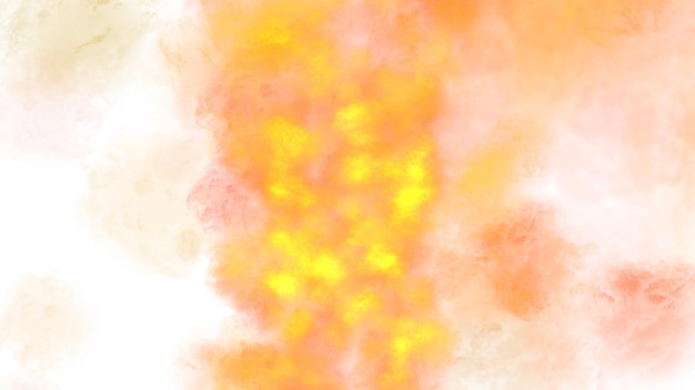 uma pintura de um objeto de cor amarela e laranja com um fundo amarelo e alaranjado