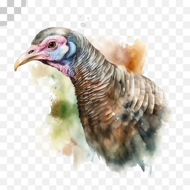 PSD uma pintura em aquarela de um peru, download png