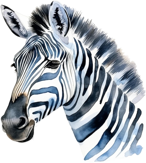 uma pintura em aquarela de uma zebra