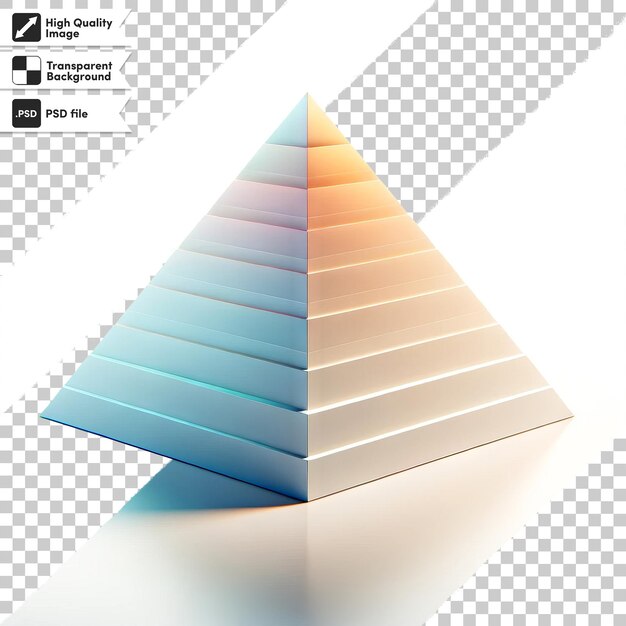 Uma pirâmide com um triângulo que diz começar nele