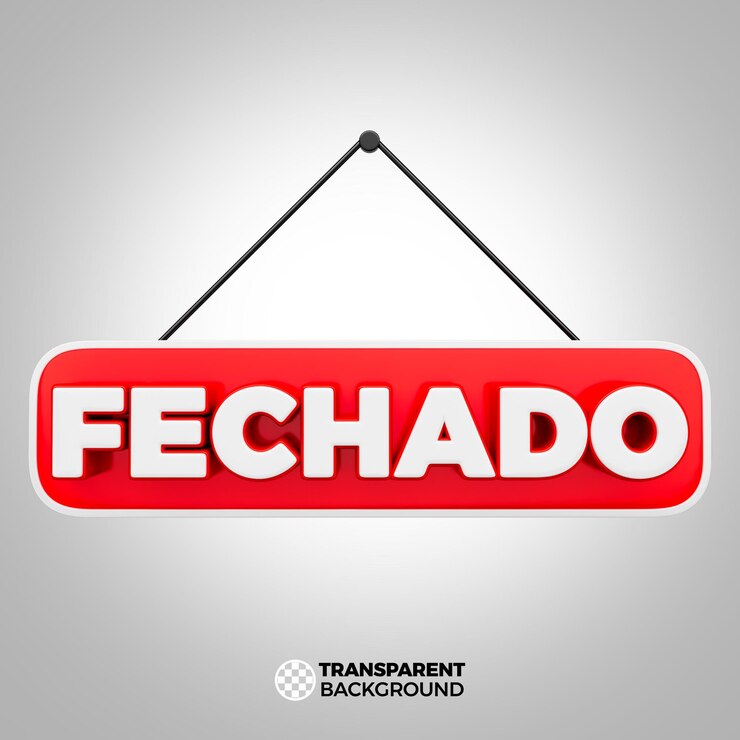 PSD uma placa indicando que o estabelecimento está fechado