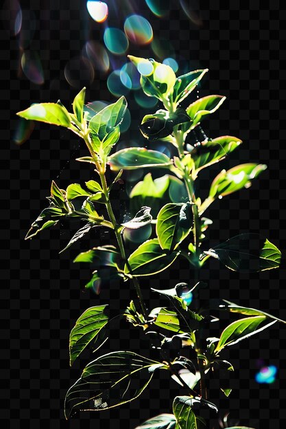 PSD uma planta com folhas verdes e um fundo azul e verde