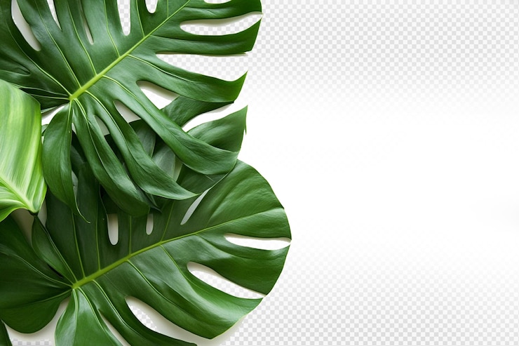PSD uma planta com folhas verdes em um fundo transparente
