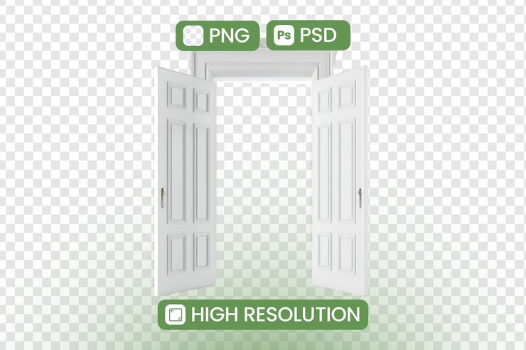 PSD uma porta com uma moldura que diz pnck sobre ele