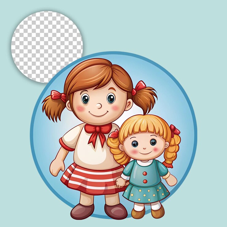 PSD uma rapariga bonita com um fundo transparente.