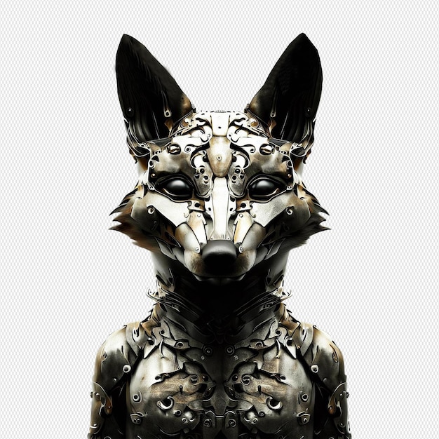 Uma raposa fazendo fitas de metal PNG