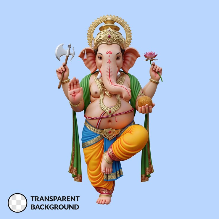PSD uma representação vibrante e detalhada em 3d do senhor ganesha