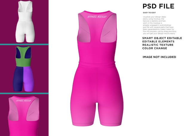 PSD uma roupa esportiva rosa com a palavra psd nela