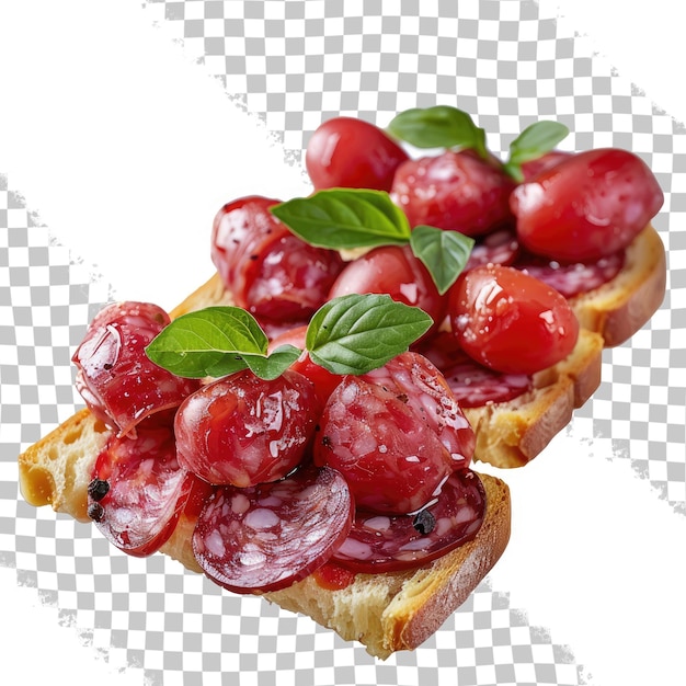 PSD uma sanduíche com cerejas e cranberries