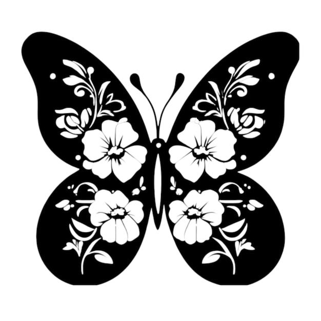 Uma silhueta de borboleta clipart para decoração gerada por ia