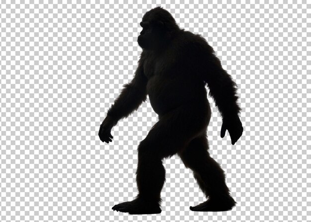 PSD uma silhueta de um bigfoot