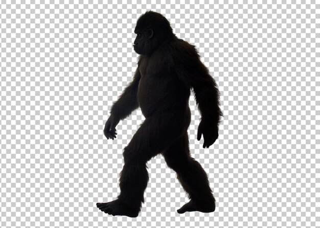 PSD uma silhueta de um bigfoot