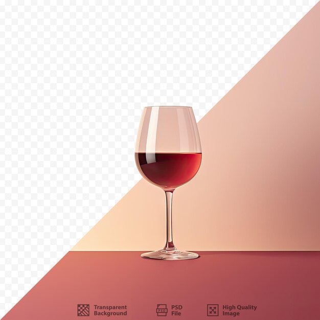 Uma taça de vinho com fundo vermelho e rosa.