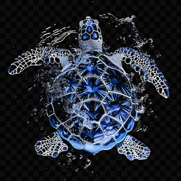 PSD uma tartaruga azul com a palavra mar nela