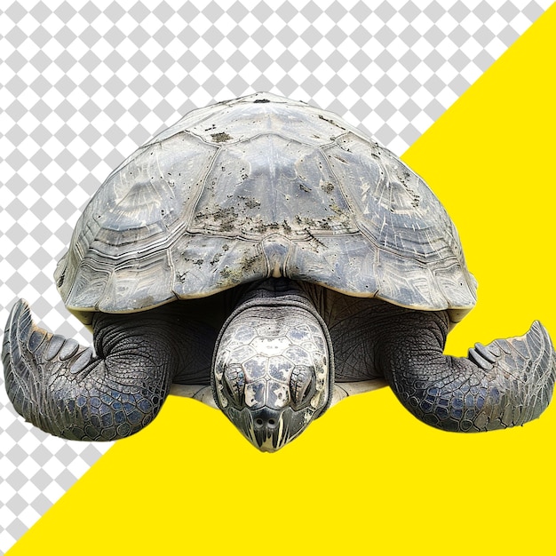 PSD uma tartaruga com um fundo amarelo que diz tartaruga sobre ele