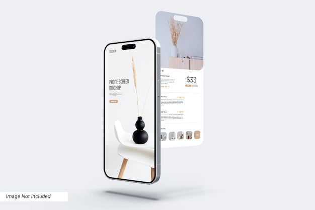 Uma tela de telefone com um telefone exibindo uma tela de telefone que diz app iphone