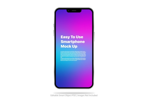Uma tela de telefone que diz um modelo de smartphone fácil de usar.