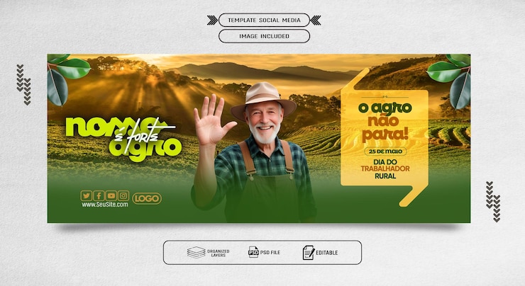 PSD uma tela mostrando um homem com uma barba e um chapéu