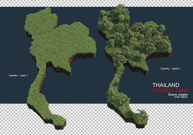 Uma terra de grama e pedras. países diferentes