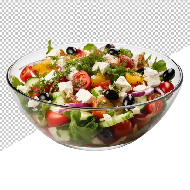 Uma tigela de salada com uma salada nela
