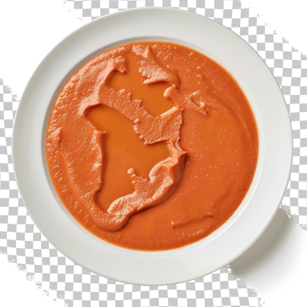 PSD uma tigela de sopa com o mapa nela