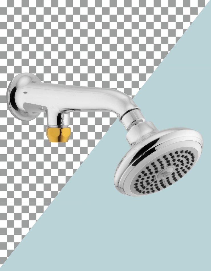 PSD uma torneira com uma alça amarela e um fundo preto e branco