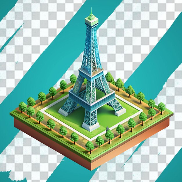 PSD uma torre eiffel em 3d