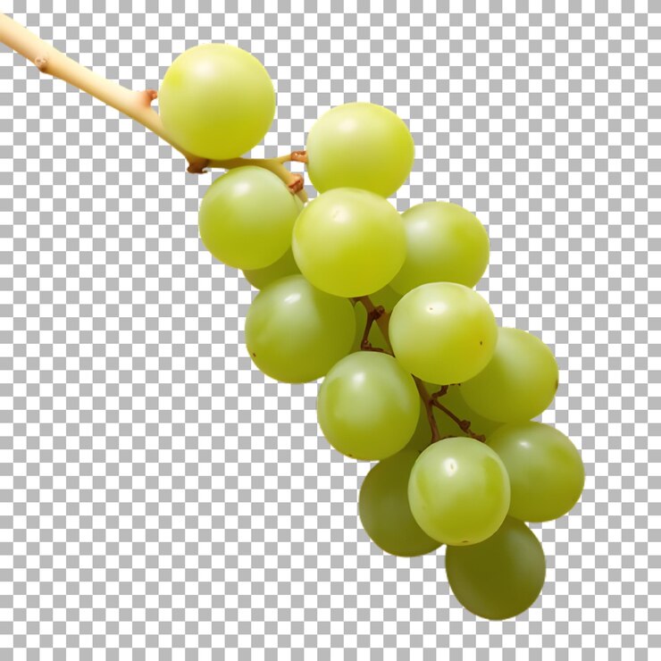 PSD uma uva verde isolada em fundo transparente
