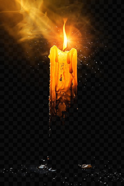 Uma vela com a chama nela.