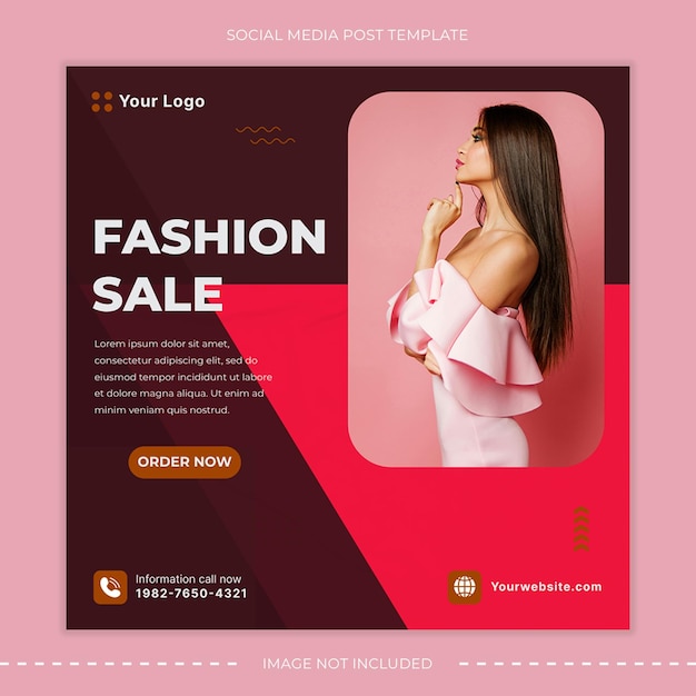 Uma venda de moda anuncia uma venda de moda.