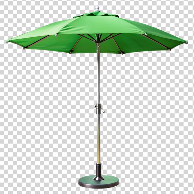 PSD umbrella de piscina al aire libre verde aislada sobre un fondo transparente