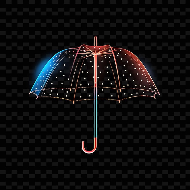 Umbrella rainy gray dotted neon lines raindrop decorations s png y2k shapes transparent light arts