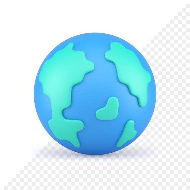 Umwelterhaltung des erdplaneten retten grüne globale welt realistische 3d-symbolillustration