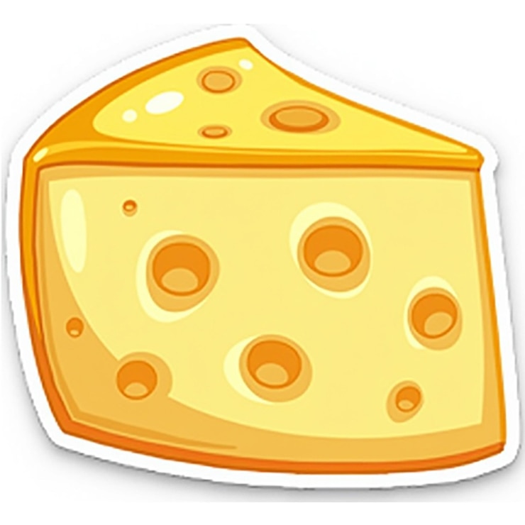 PSD un adesivo al formaggio che ha il formaggio e il formaggio su di esso