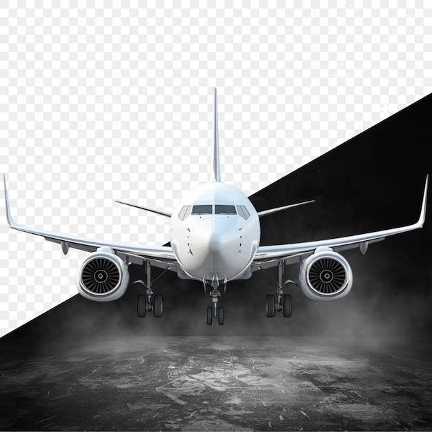 un aereo sta volando nel cielo con le parole "l'aereo" sulla coda