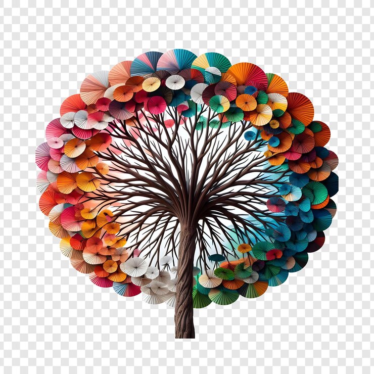 PSD un albero con la parola albero su di esso