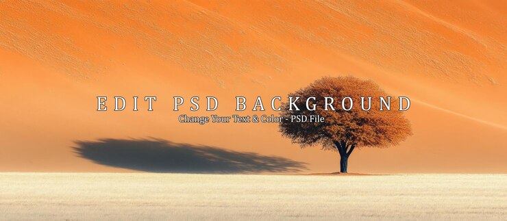 PSD un albero solitario nel deserto