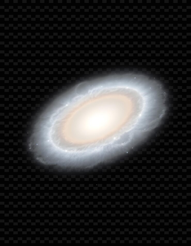 PSD un ammasso di stelle con la luce sullo sfondo nero
