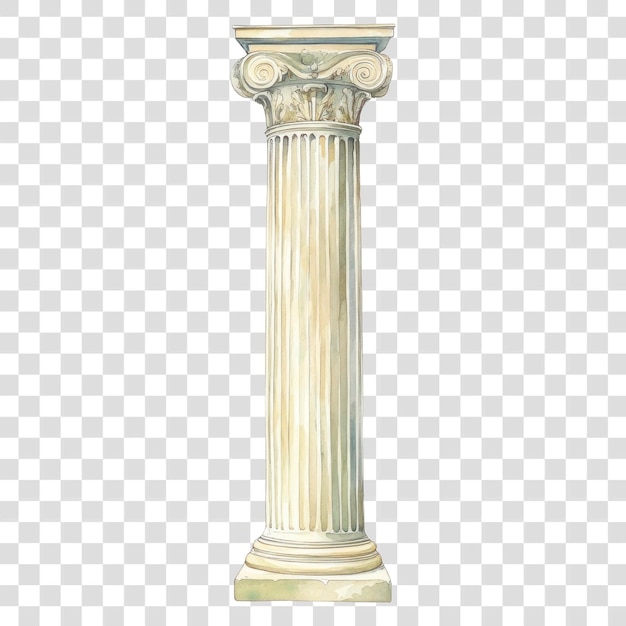 Un antico pilastro architettonico greco a colonne