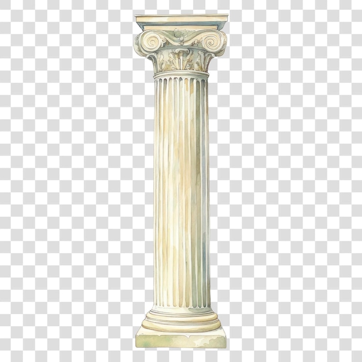 PSD un antico pilastro architettonico greco a colonne