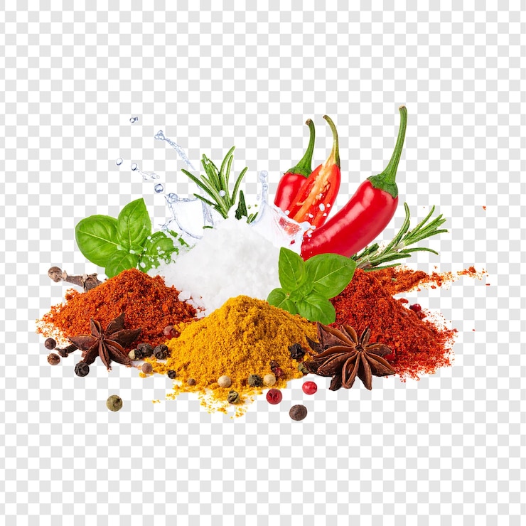 PSD un assortimento di spezie e erbe per le delizie culinarie