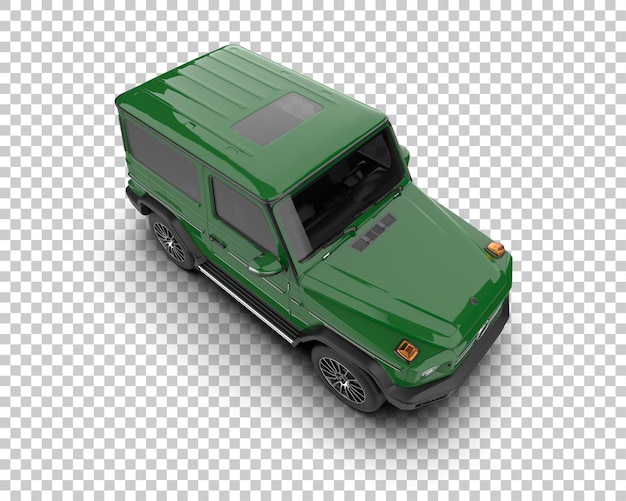 un'auto verde con la parola "l" sulla parte anteriore