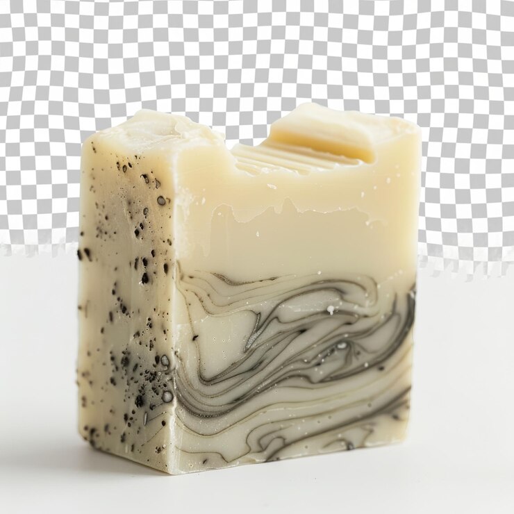 PSD un blocco di formaggio con una candela su di esso e una candela in cima