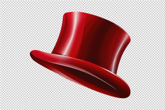 un cappello rosso con una cima nera e una cima rossa