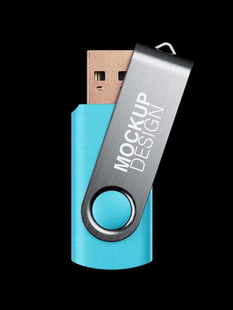 un cavo USB blu con un modello di copertura in plastica blu