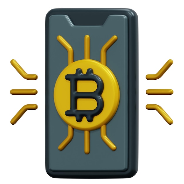 Un cellulare nero e giallo con la ab sopra.