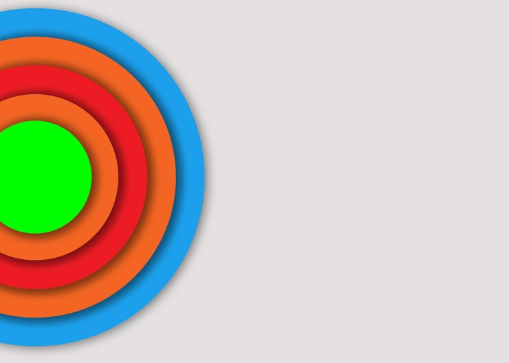 PSD un cerchio colorato con una spirale verde e arancione
