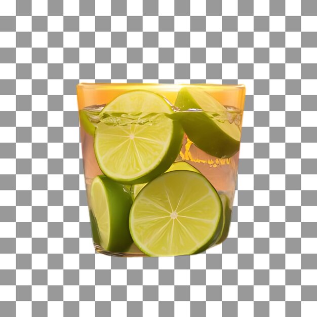 un cubo di lime e lime con lime su uno sfondo a scacchi